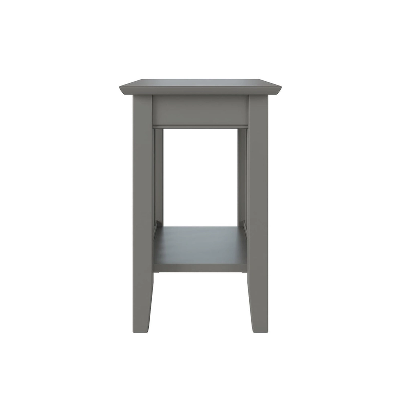 AFI Mission Chair Side Table Set of 2 with Built-in Charger