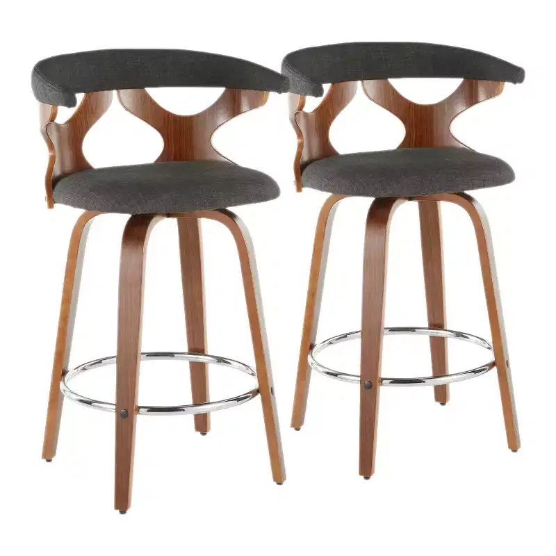 Set of 2 Gardenia Upholstered Counter Height Barstools