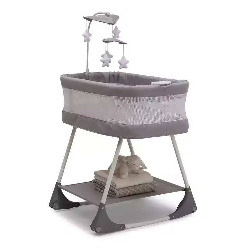Kids' Shooting Star Rocking Bassinet with Airflow Mesh - Platinum