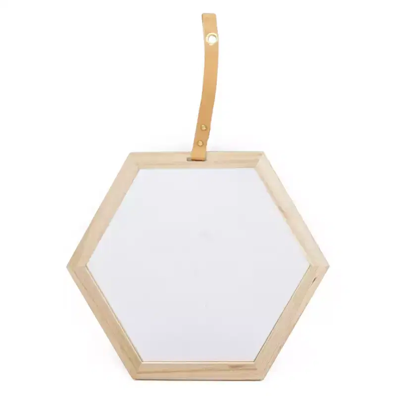 MAYEERTY Hexagon Mirror, Decor Mirror for Living Room, Foyer, Entryway, Bedroom, 16x14