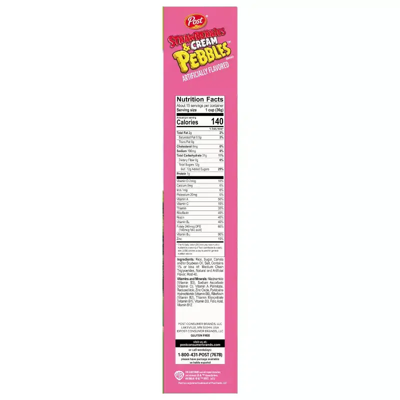 Post PEBBLES Strawberries and Cream Breakfast Cereal - 18.5oz