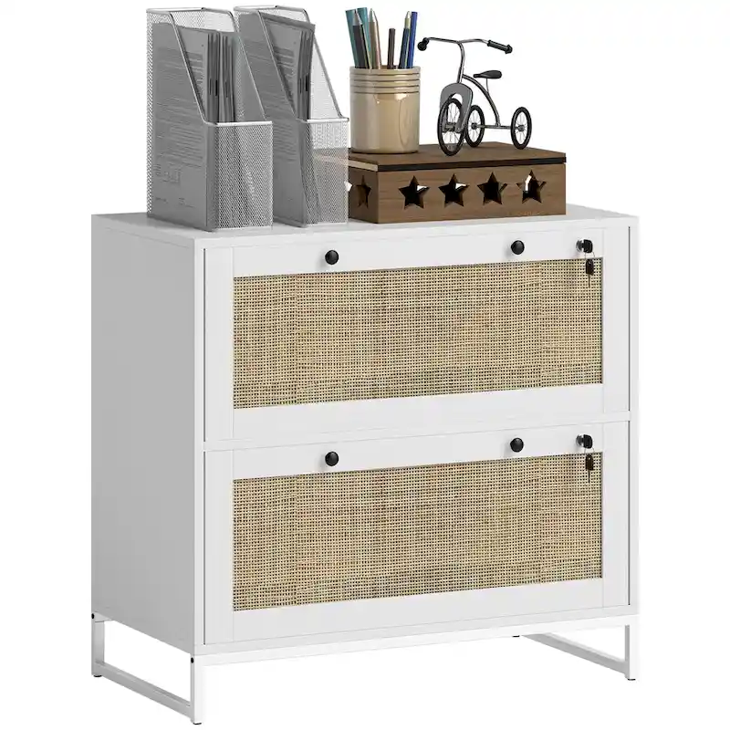 2 Drawer File Cabinet with Lock, Vertical Filing Cabinet with Keys