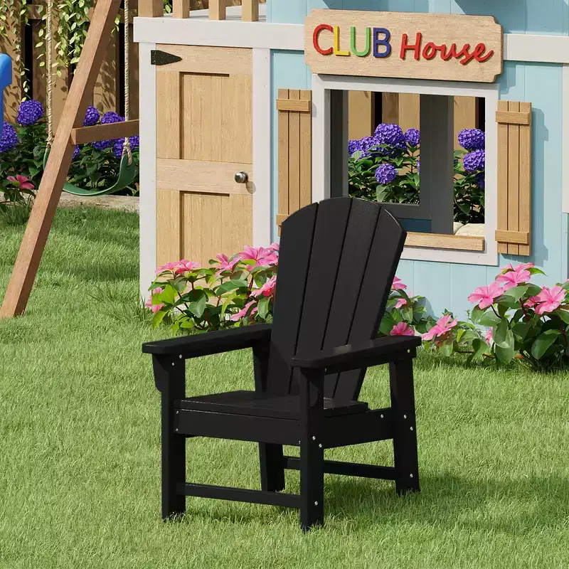 WestinTrends Malibu Kids Outdoor HDPE Adirondack Plastic Patio Chair