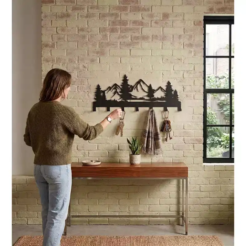Metal Wall Coat Rack 12 Inches Small Stylish