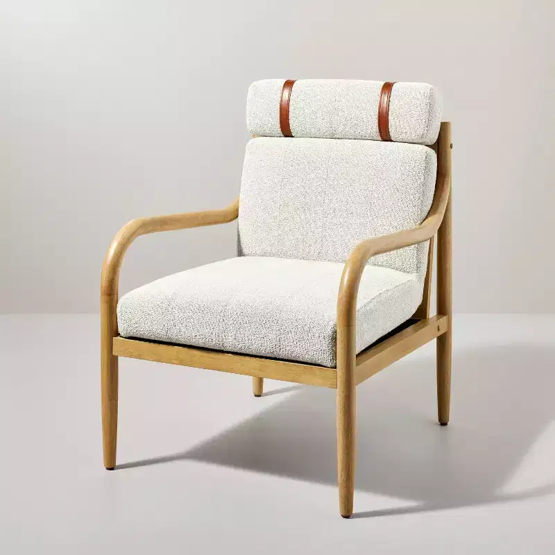 Boucle Upholstered Wood Accent Arm Chair - Hearth & Hand with Magnolia