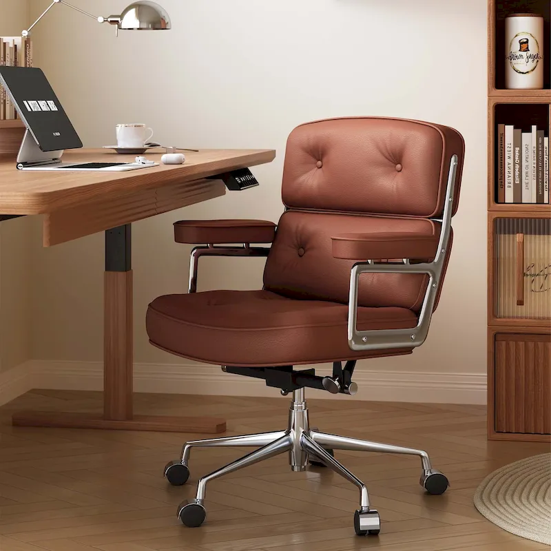 Mid-Back Ergonomic Office Chair with Lumbar Support