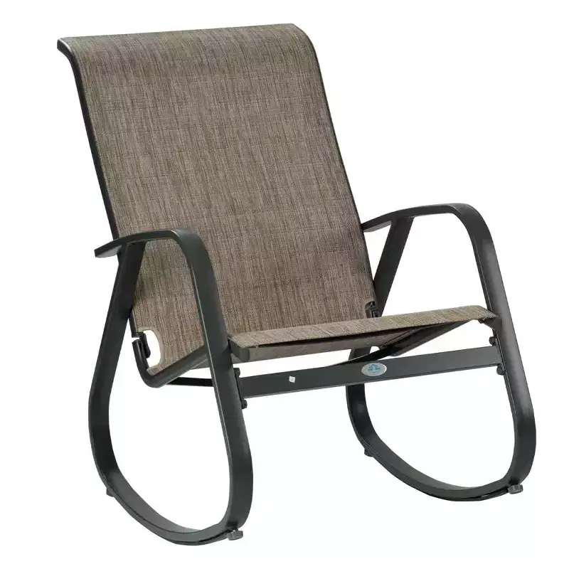 Kozyard Outdoor Patio Rocking Sling Chair  Featuring a Powder-Coated Aluminum Frame and Breathable Mesh Fabric, Ideal for Patio, Porch, Yard