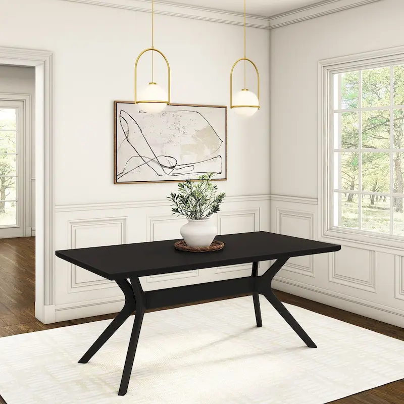 Plank and Beam Verso Cross Leg Rectangular Dining Table - 72