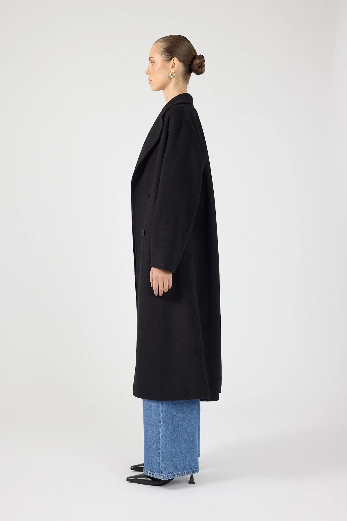 Long Line Coat Black