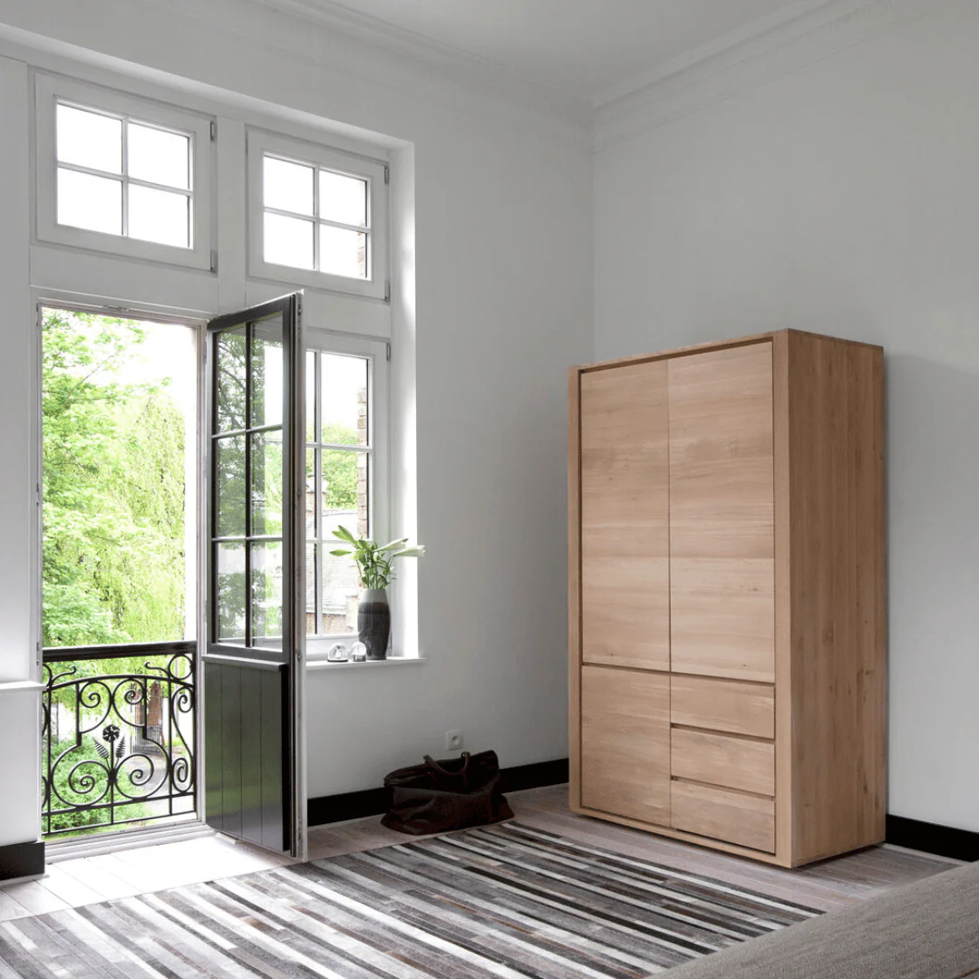 Oak Oak Storage Cabinet with Storage for Office