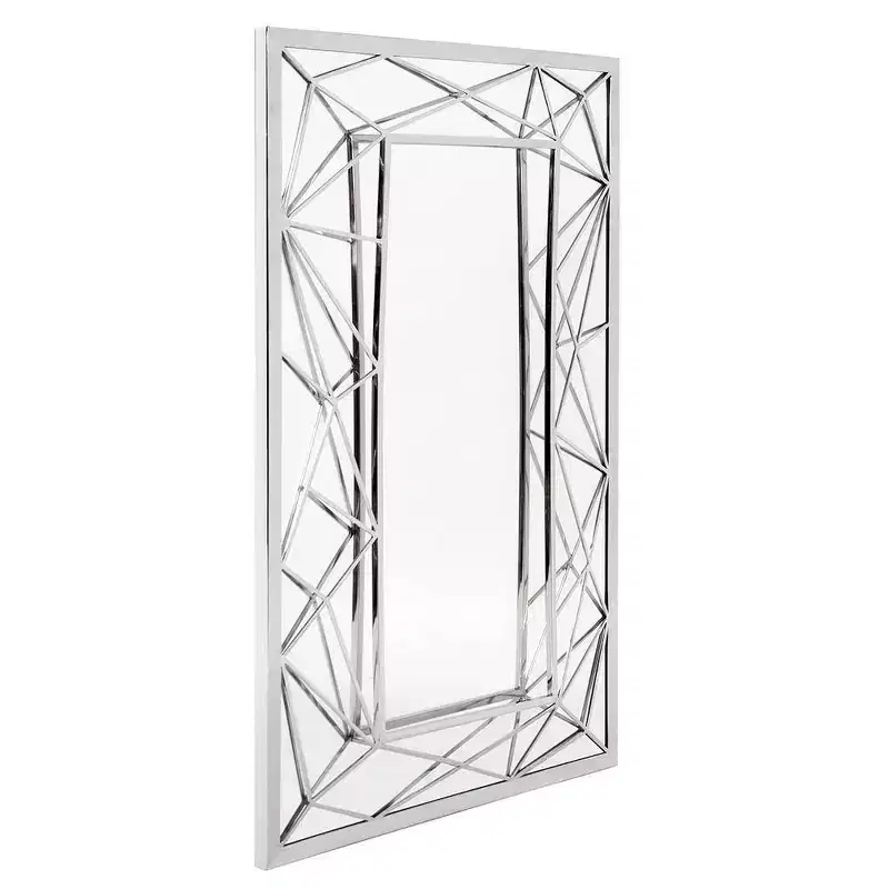 Howard Elliott 35.5"x23.5" Mirax Stainless Steel Framed Rectangular Wall Mirror Silver