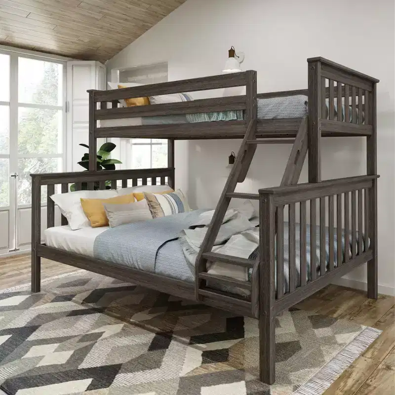 Plank+Beam Solid Wood Twin XL over Queen Bunk Bed for Adult