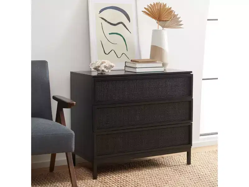 Zadie 3 Drawer Rattan Chest - CHS5004 - Safavieh