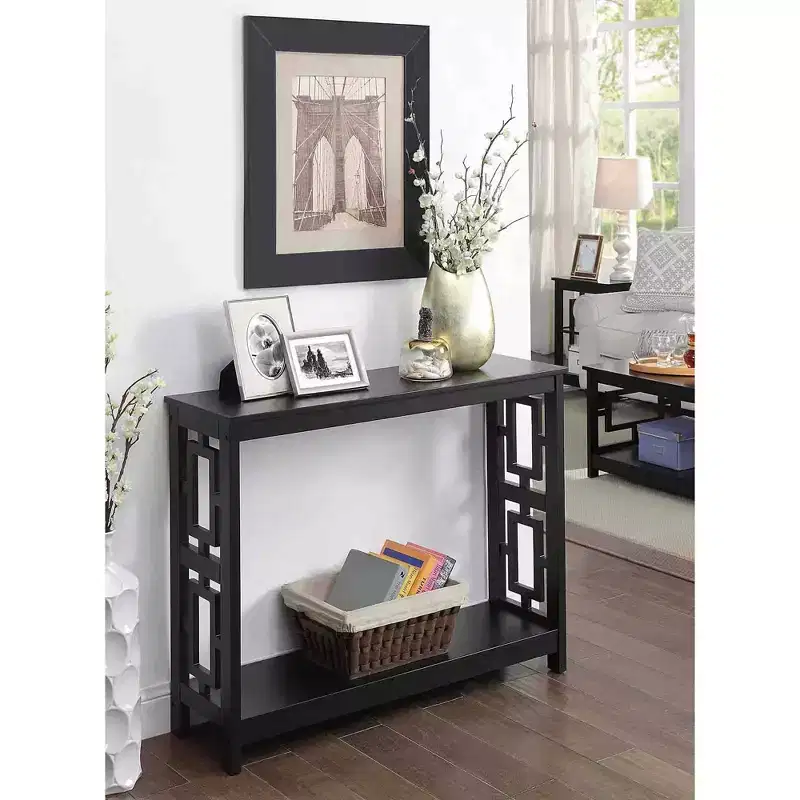 Town Square Console Table with Shelf - Breighton Home