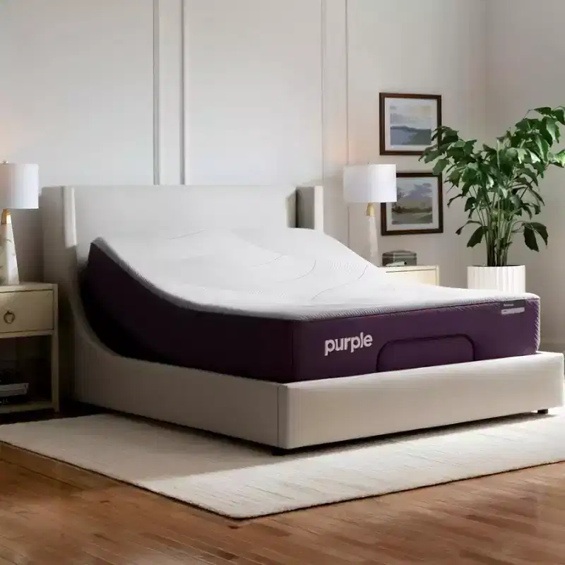 Purple Restore Hybrid Mattress with GelFlex Grid and Coil System, Grey