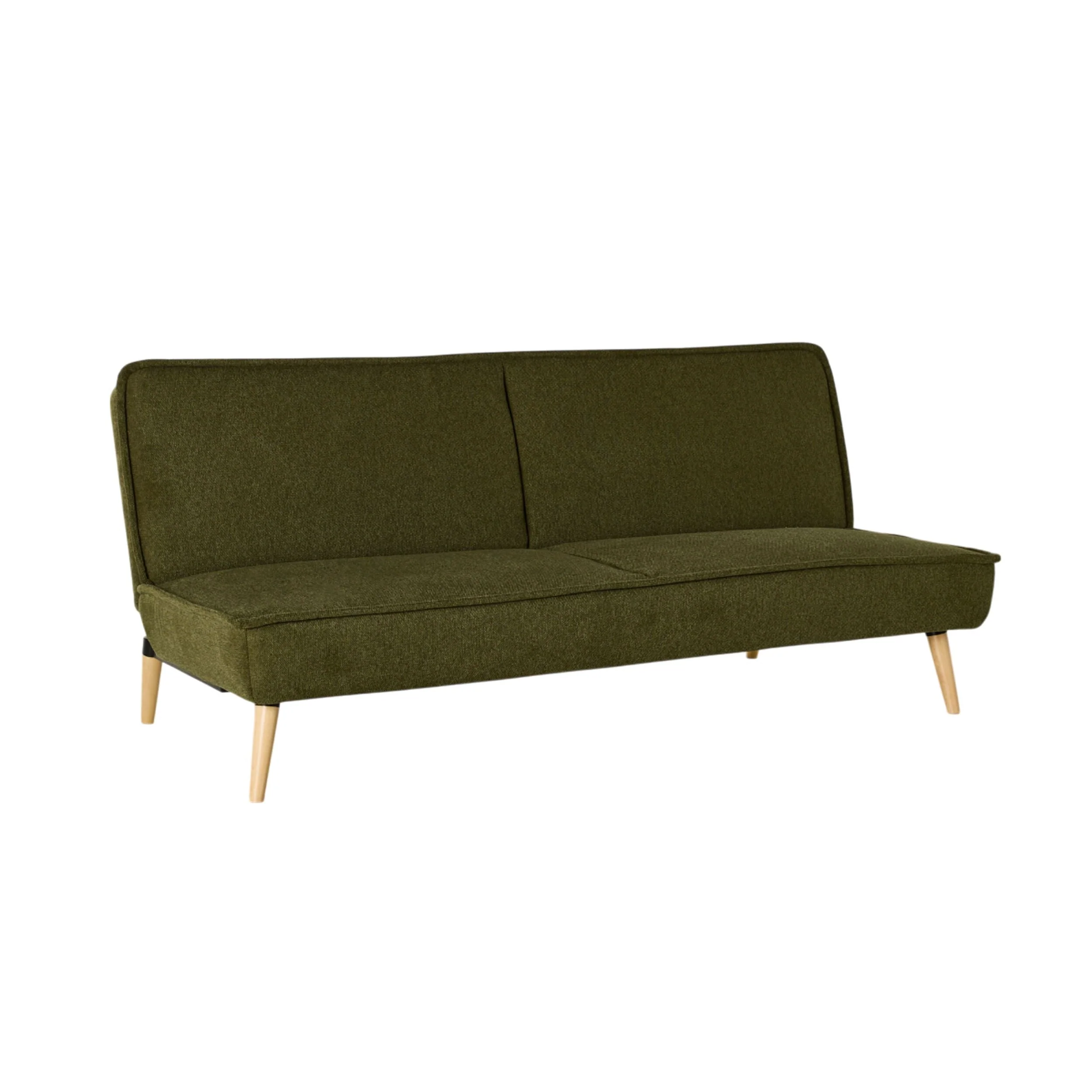 Click-Clack Sofa Bed Olive Green Textured Weave