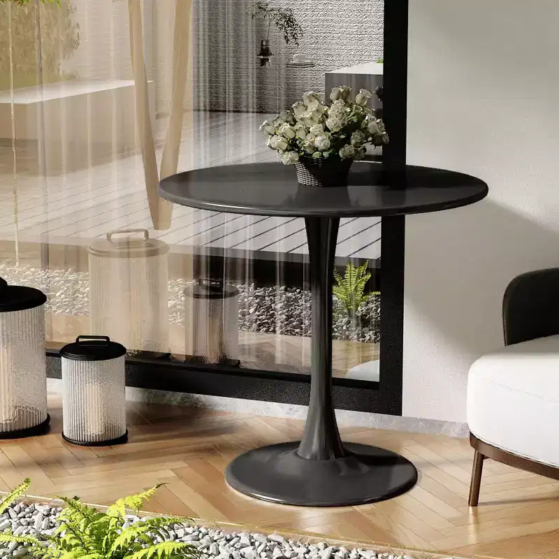 Modern Dining Table Round Bistro Table for 2