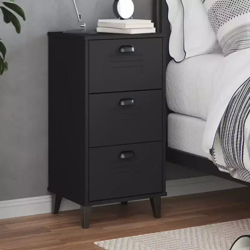 Bedside Cabinet Accent End Table Bedroom Furniture Solid Wood Pine