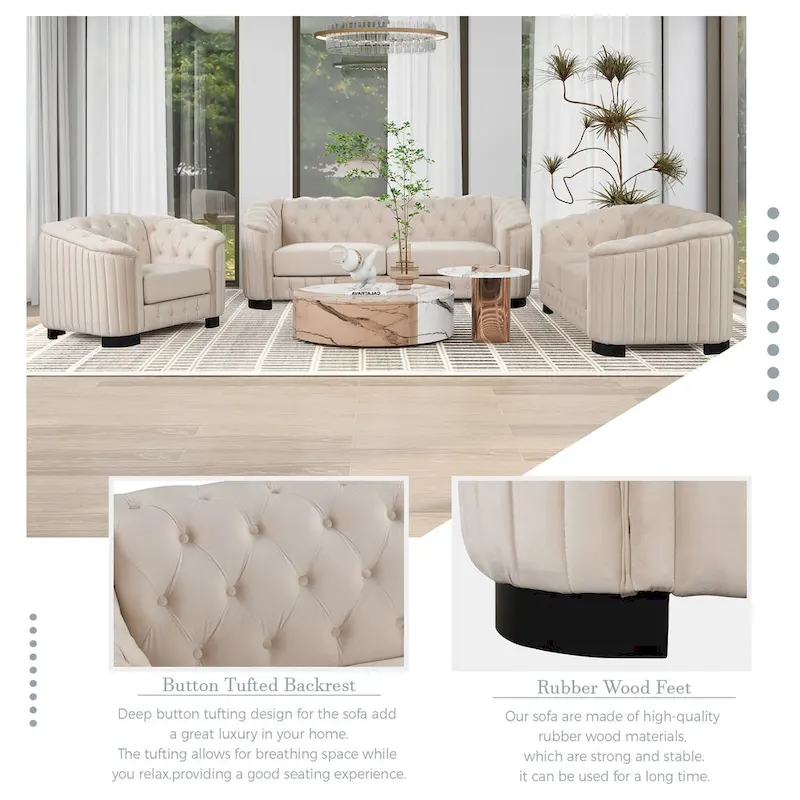 64.3 Velvet Upholstered Loveseat Sofa,Modern Loveseat Sofa with Thick Removable Seat Cushion,2-Person Loveseat Sofa Couch