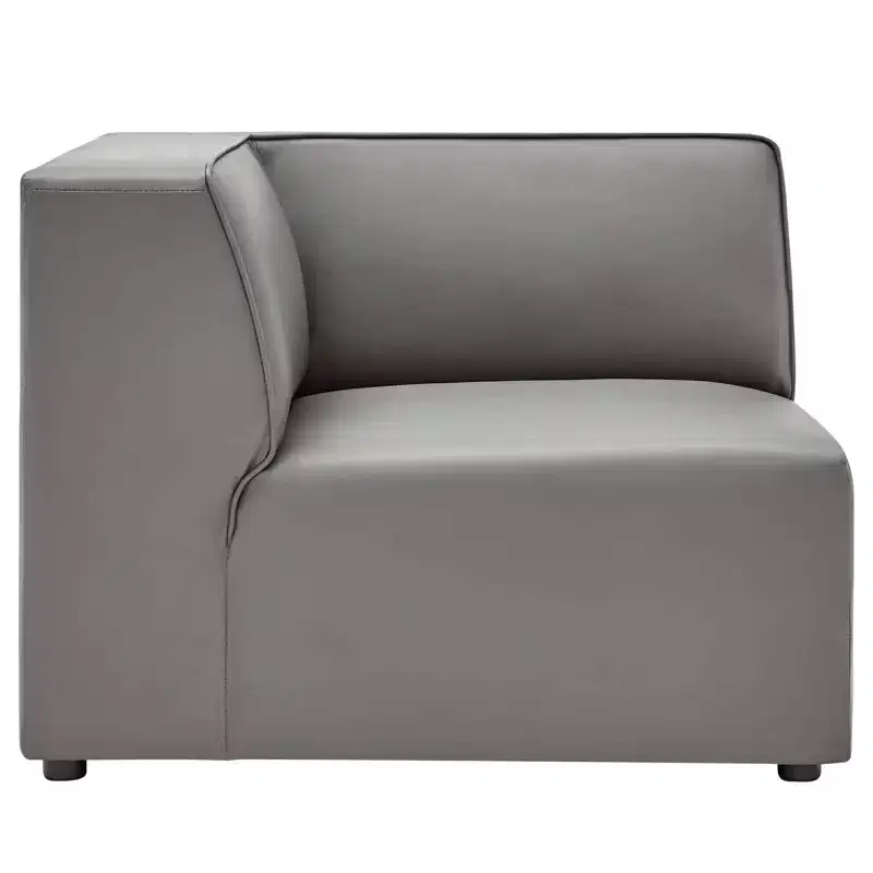 Vegan Leather Corner Chair