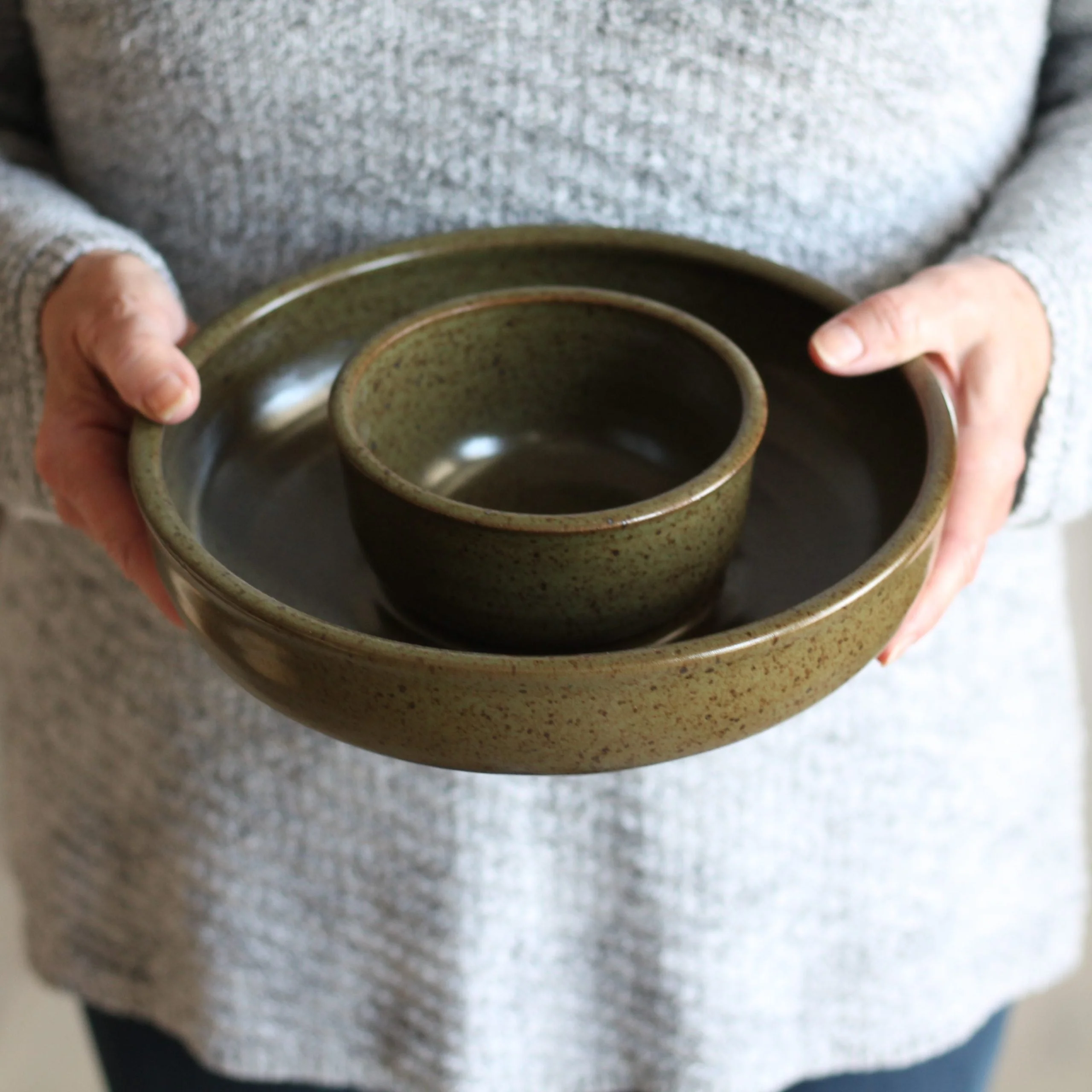Handmade Small Chip n' Dip Bowl
