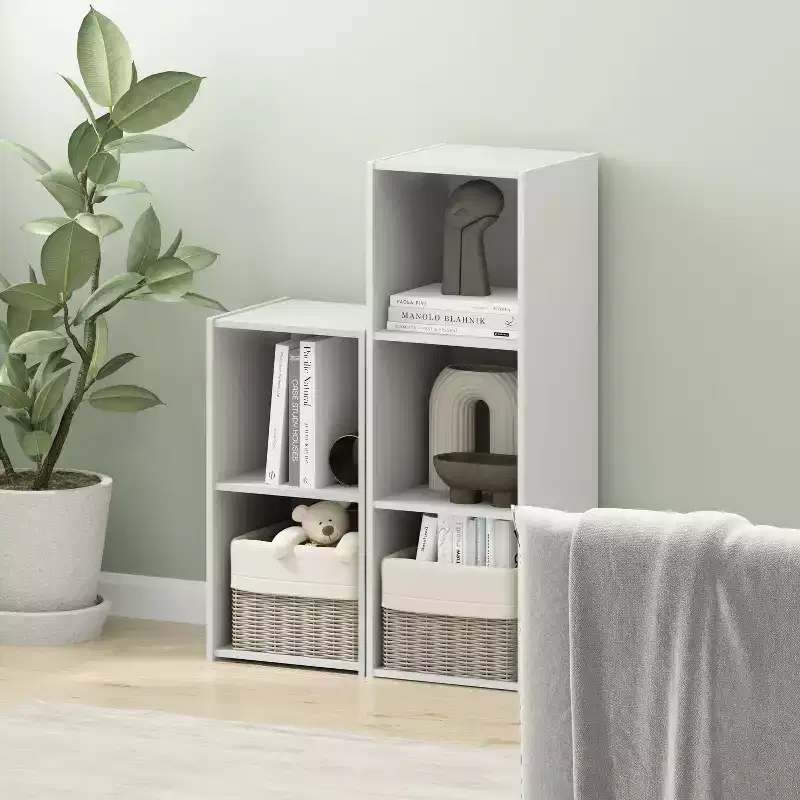 HomeStock Pelli Cubic Storage Cabinet, 3x1, White