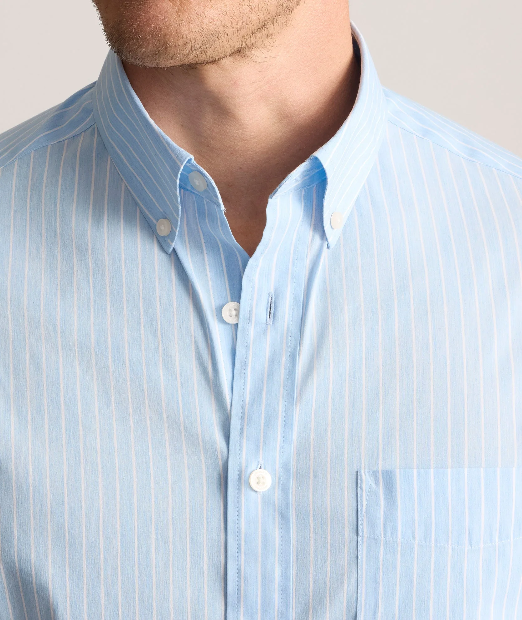 Cotton-Nylon Cooling Shirt (Light Blue)