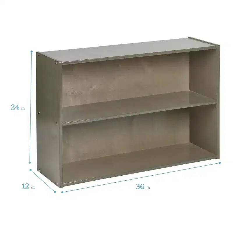 ECR4Kids Streamline 2-Shelf Single-Sided Storage Cabinet, 24in, Classroom Furniture
