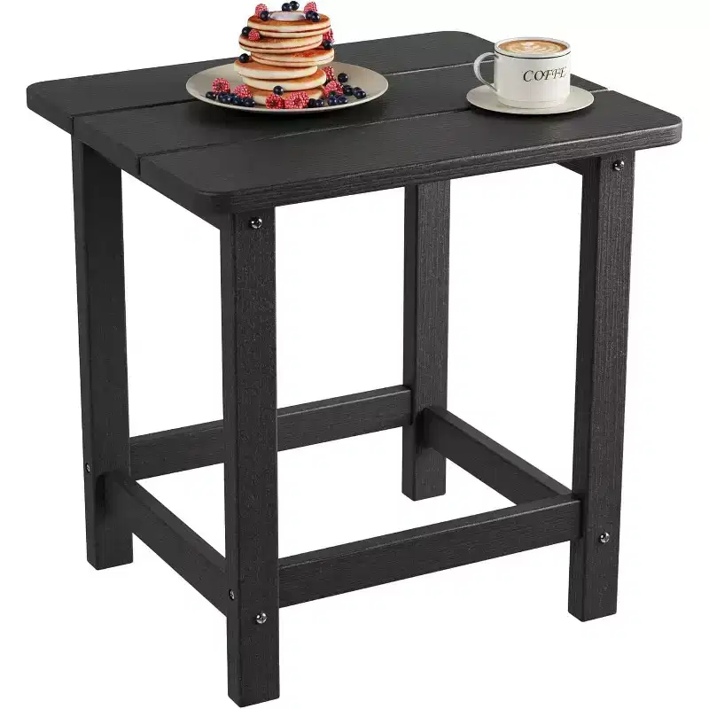 Weather Resistant Square Outdoor Side Table, Patio End Table for Backyard, Pool, Front Porch, and Indoor UsePerfect Companion Piece
