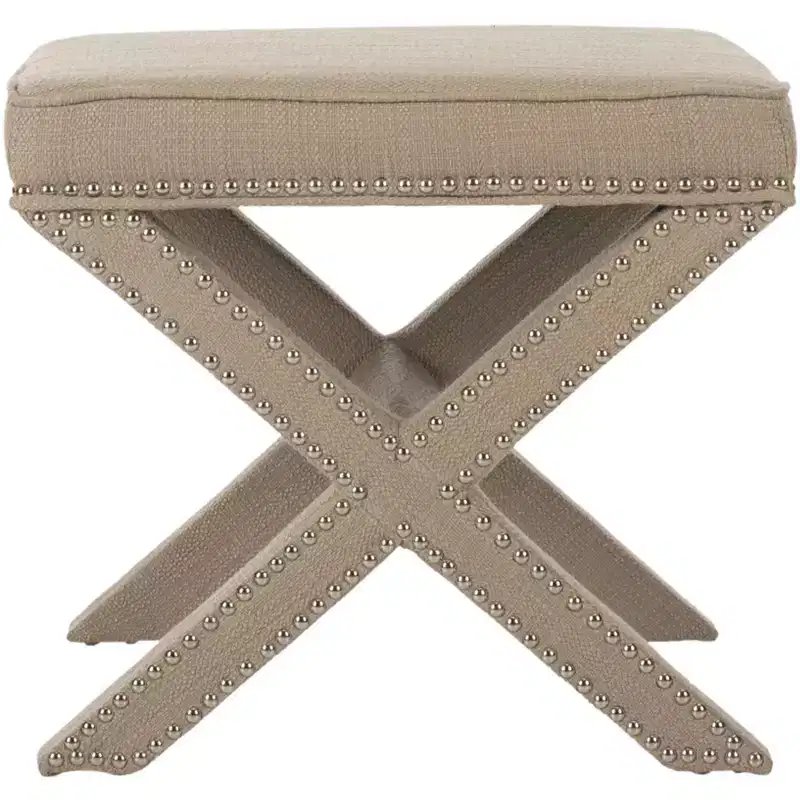 Palmer Ottoman With Silver Nailhead - MCR4589 - Safavieh