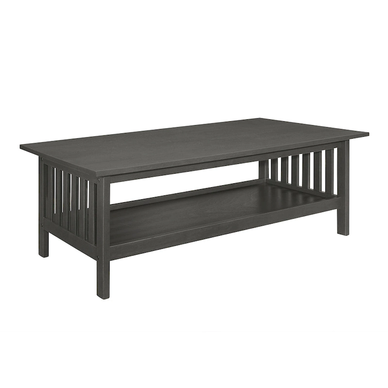 Wiston 3 Piece Table Set, 1 Coffee Table, 2 End Tables, Antique Gray Wood