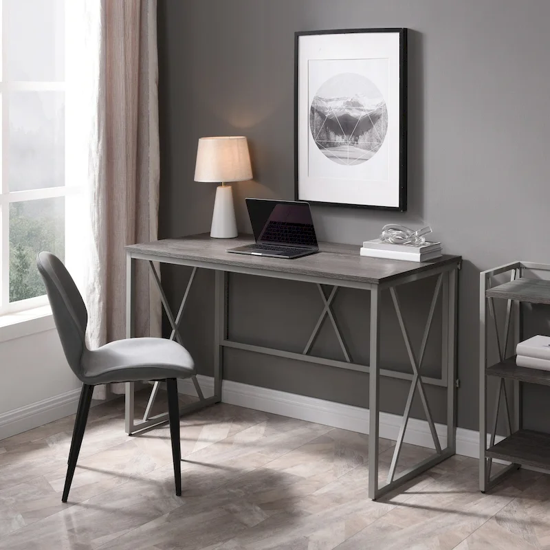 Collapsible Slatted Mission Writing Computer Desk