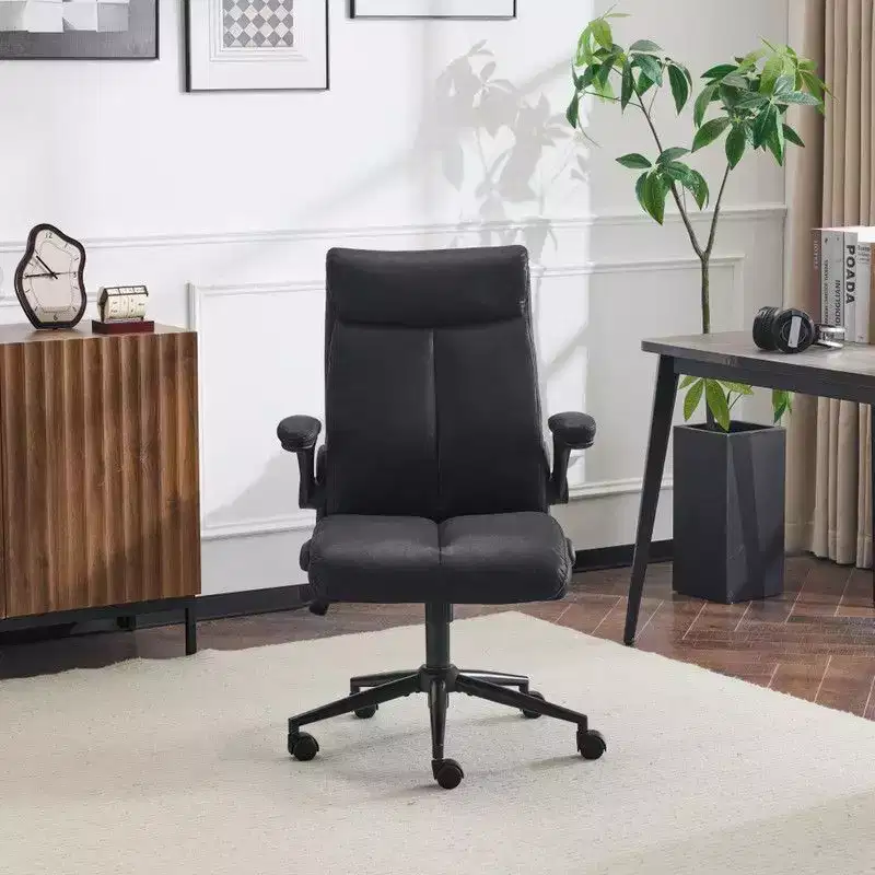 28 InchW Mid-Back Swivel Office Chair Task Chair With Adjustable Arms