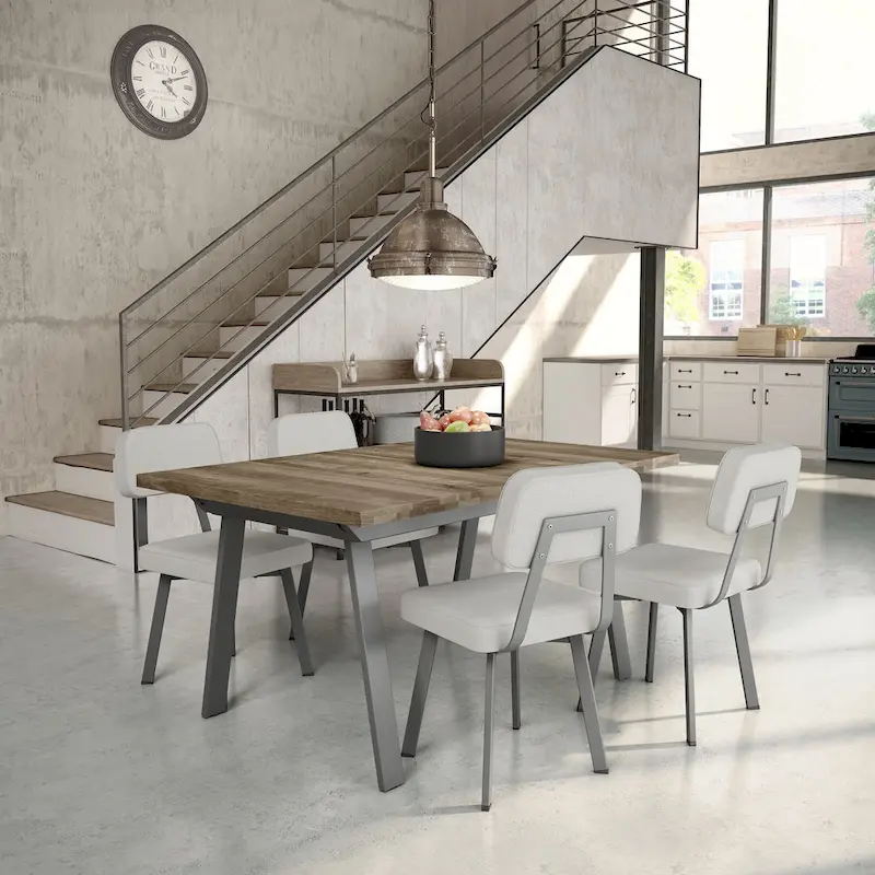 Amisco Clarkson Upholstered Dining Chair with Metal Legs