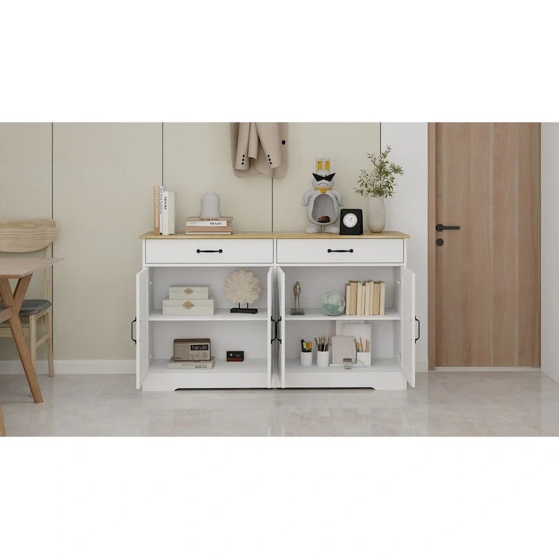 55.91 Large Farmhouse Buffet Cabinet