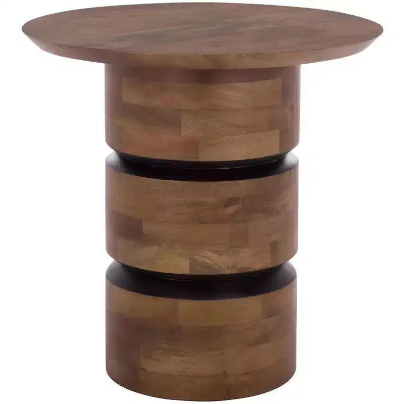 Zorro Round Accent Table - ACC3254 - Walnut - Safavieh