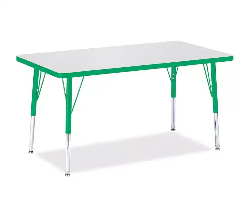Elementary Height Color Edge Rectangle Activity Table 24 x 36 in, Green