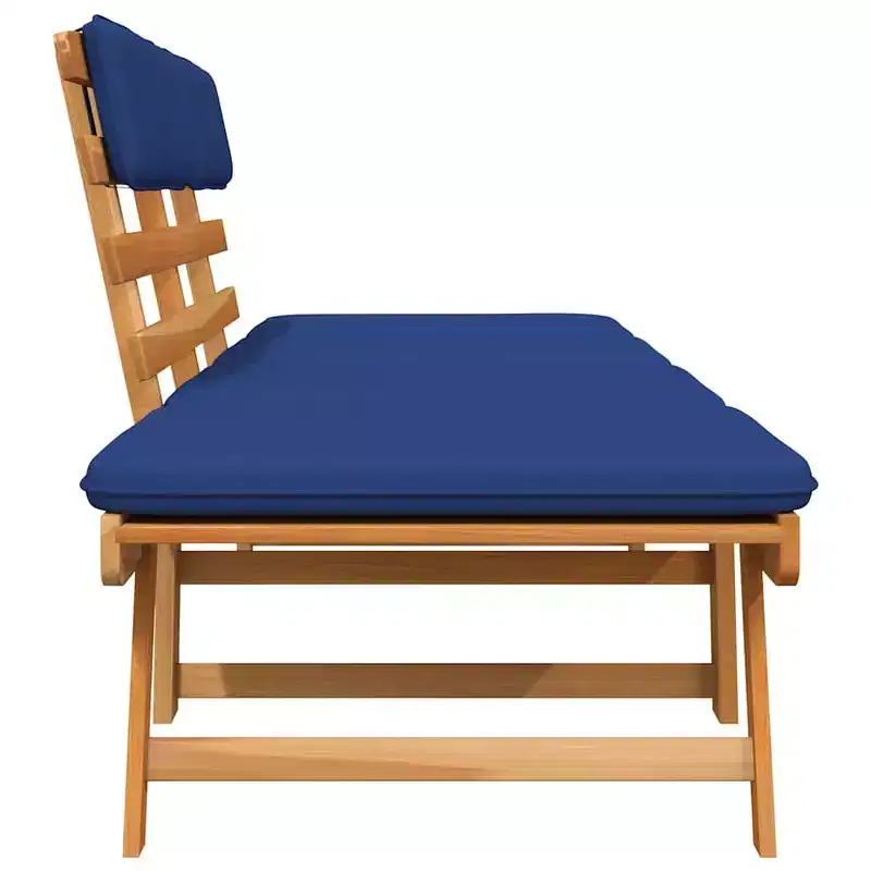 Garden Bench Blue Solid acacia wood 75 in