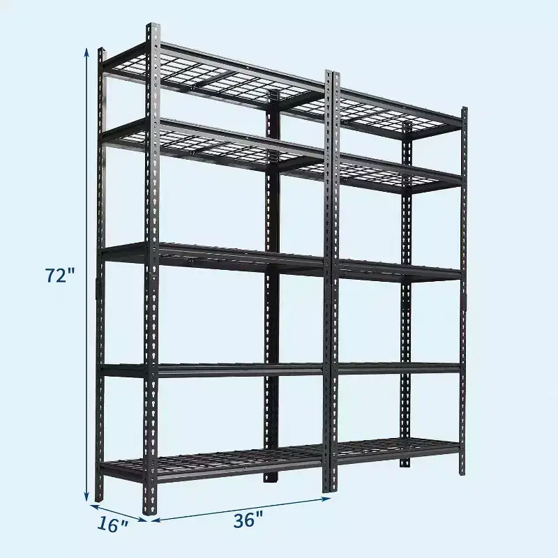COZONY 5 Tier Metal Storage Shelving Unit, 2000 LBS Capacity Adjustable Rack for Garage Kitchen Bathroom Warehouse