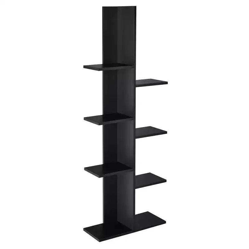 8-shelf Bookcase Freestanding Tree shelf Display Storage Stand Black\White
