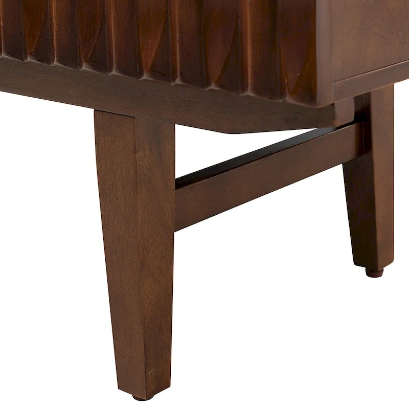 Modern Carved Geometric Patterns Sideboard