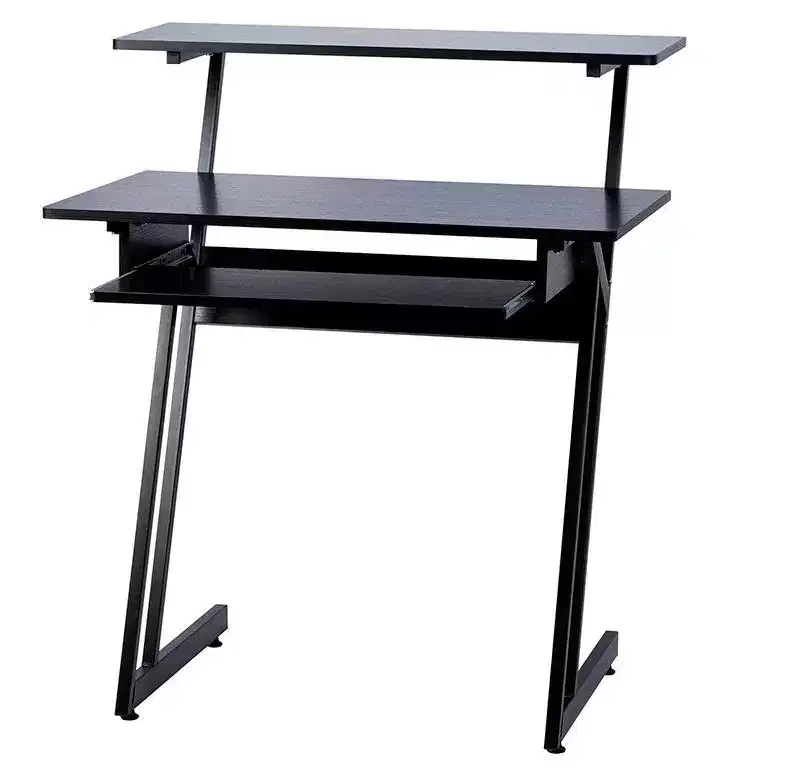 Recording Studio Desk with Raised Platform and Keyboard Tray, Studio Workstation, Stable & Lightweight, For Home Studio