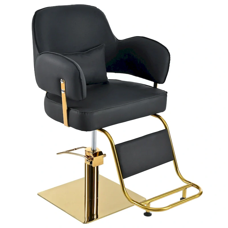 Swivel Barber Chair with Hydraulic Pump and Adjustable Height