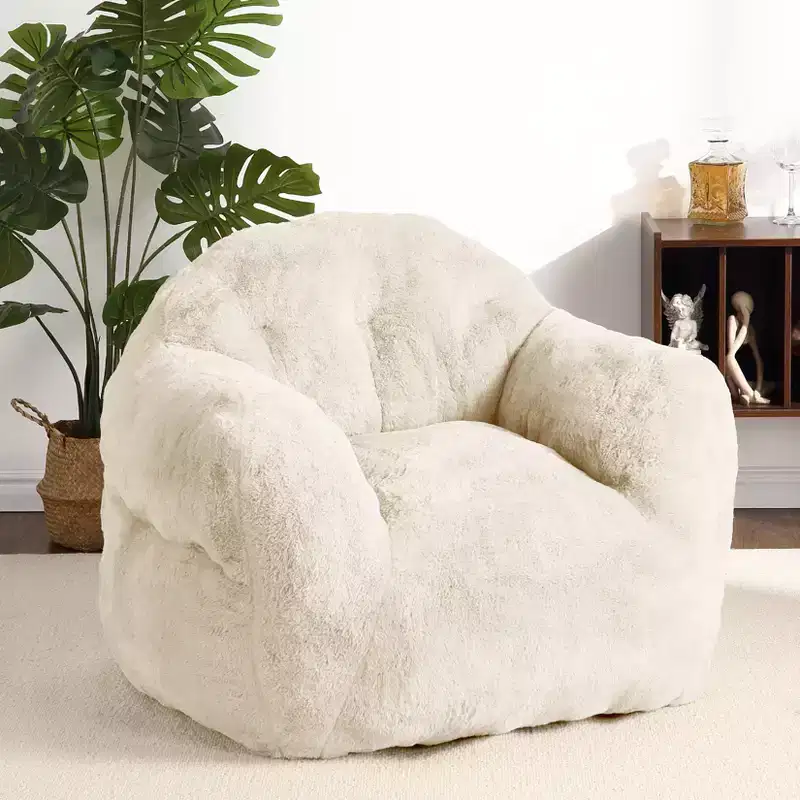 Extra Large Bean Bag Chair for Bedroom & Living Room, Beige