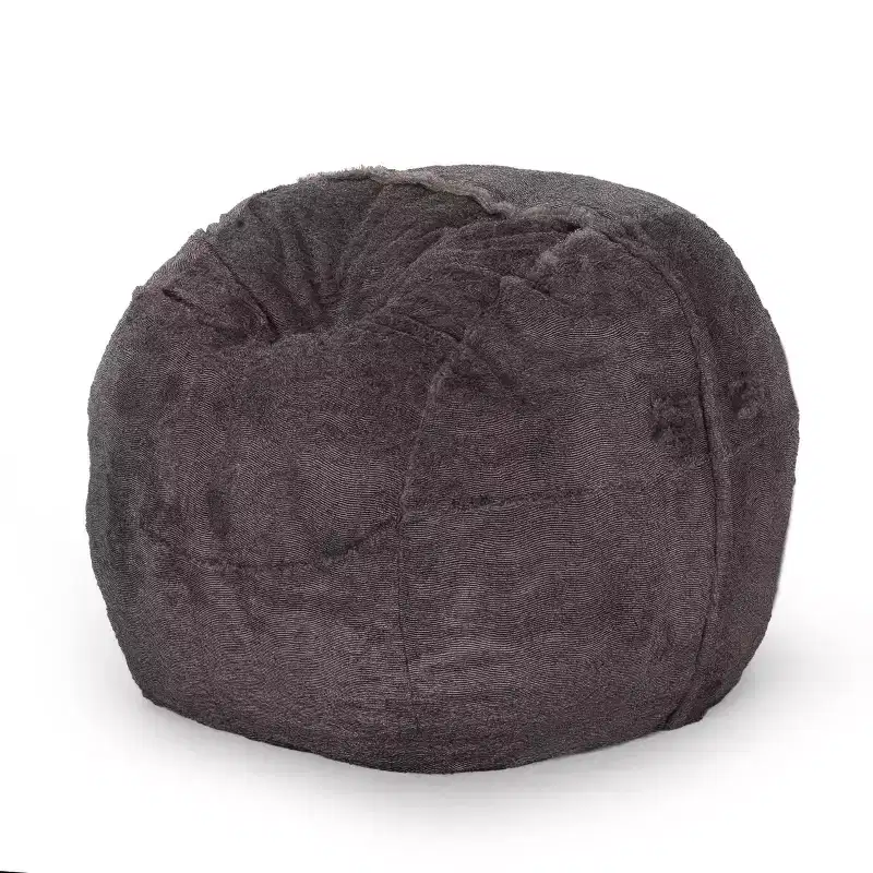 60 Greyrock Modern Glam Faux Fur Winter Bean Bag - Christopher Knight Home