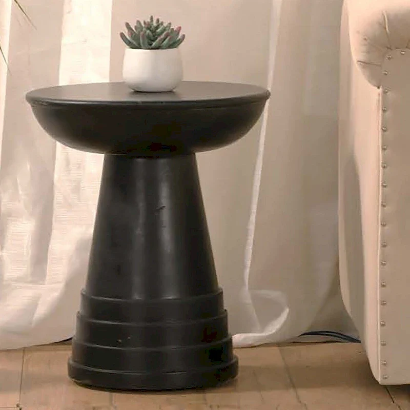 16 in. Round Solid Wood End Table