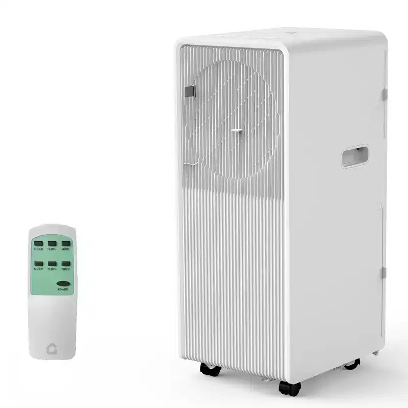 14,000 BTU Drainage-free Portable Air Conditioner for Indoor Rooms, 3-In-1 AC Unit for Bedroom 225-300 Sq.Ft, Dehumidifier, Fan, Sleep Mode, 24 Timer