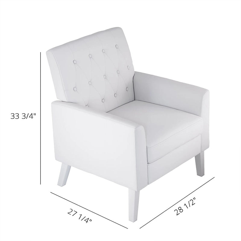 Linen Accent Chair Comfy Living Room Chair with Arms Upholstered Button Tufted Armchair Modern Arm Chairs Set Of 2