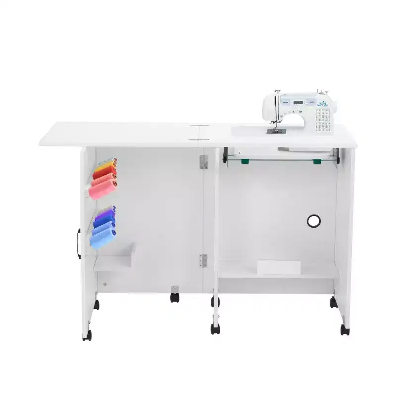 Erommy folding Table with Storage Shelf
