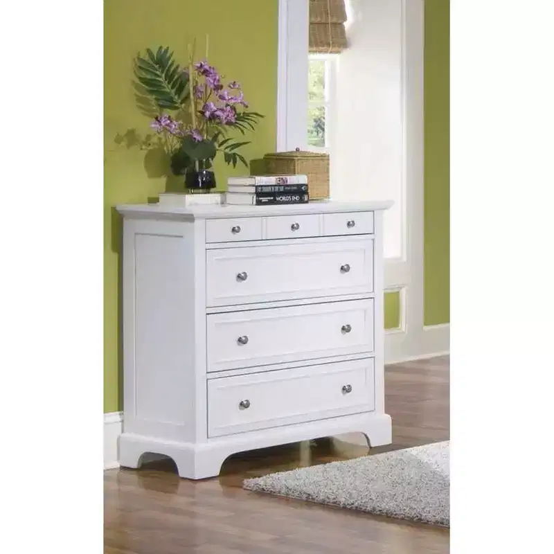Naples Chest Off White - Homestyles: Bedroom Storage with 4 Drawers, Hardwood Frame